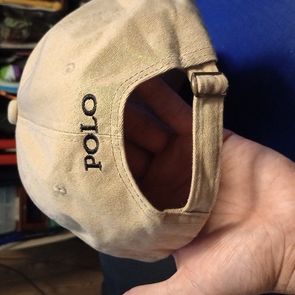 Polo Ralph Lauren Khaki & Black 'Scull&Bone' NWOT Adjustable Buckle Strap, OSFA - Picture 3 of 4